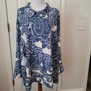 NWT Tommy Hilfiger Blue Paisley Blouse - 3X